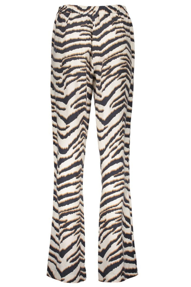 STRAIGHT LEG PANTALON MET ZEBRA PRINT 51410 20 000720 SAND/BLACK